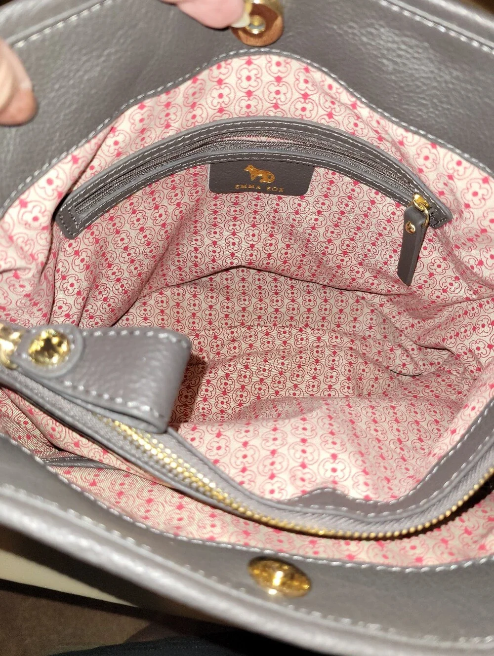 Emma Fox - Blue and Gray Women's Shoulder Bag.